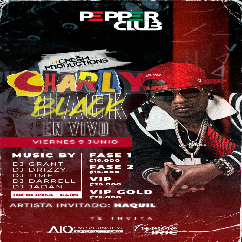 CHARLY BLACK EN COSTA RICA CLUB PEPPERS 